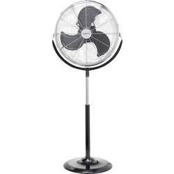 Sygonix FES-45A stojanový ventilátor 140 W (š x v) 54 cm x 130 cm černá, stříbrná výškově nastaveitelné, ochrana proti přehřátí, natáčecí