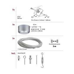 Paulmann MacII 94152 kompletní lankový systém GU5.3 70 W LED chrom (matný)