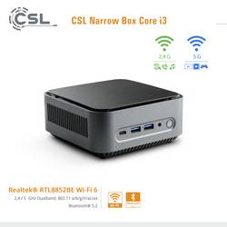 CSL Computer mini PC (HTPC) Narrow Box Intel® Core™ i3 N305 3.8 GHz 32 GB RAM 2 TB SSD Intel UHD Graphics Win 11 Pro 92238
