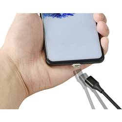 Renkforce USB kabel USB 2.0 USB-A zástrčka, USB-C ® zástrčka 1.00 m černá magnetická zástrčka RF-4746076