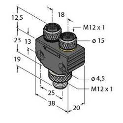 Turck VB2-PX3-FSM4.4-2FKM4 rozdělovač a adaptér pro senzory - aktory , 6930567, 1 ks