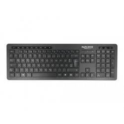 Delock 12004 bezdrátový klávesnice německá, QWERTZ černá USB konektor