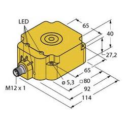 Turck indukční snímač nezarovnaná PNP, přepínací kontakt NI75U-Q80-VP4X2-H1141
