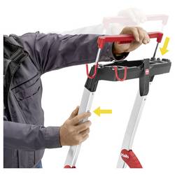 Hailo L100 TOPLINE 8050-607 hliník štafle vč. odkládacího místa na nářadí max.prac. výška: 3.28 m stříbrná, černá, červená 7.3 kg