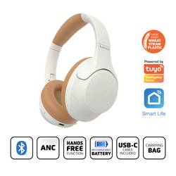 Lenco HPB-830GY sluchátka uzavřená (Over Ear) Bluetooth® bílošedá