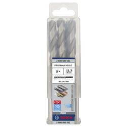 Bosch Accessories 2608585532 HSS kovový spirálový vrták 11.3 mm Celková délka 142 mm broušený DIN 338 válcová stopka 5 ks