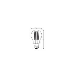 OSRAM HOMELIGHTING 4099854478215 LED Energetická třída (EEK2021) A (A - G) E27 válcový tvar 7.2 W teplá bílá (Ø x v) 60.00 mm x 60.00 mm stmívatelná 1 ks