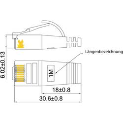 Wirewin 9120064012144 RJ45 síťové kabely, propojovací kabely CAT 6 U/FTP 0.50 m oranžová 1 ks