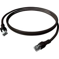 Easylan CPP1OSASAS0100 RJ45 síťové kabely, propojovací kabely CAT 6A S/FTP 10.00 m černá dvoužilový stíněný, bez halogenů, samozhášecí 1 ks