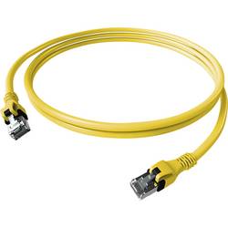 Easylan CPP1OYAYAY0005 RJ45 síťové kabely, propojovací kabely CAT 6A S/FTP 0.50 m žlutá dvoužilový stíněný, bez halogenů, samozhášecí 1 ks