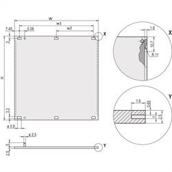 nVent SCHROFF 20846453 Přední panel 1 ks