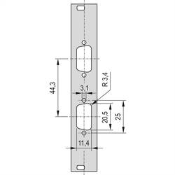 nVent SCHROFF 30118336 Přední panel 1 ks