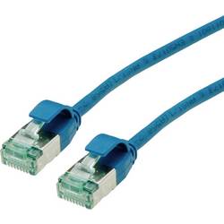 roline recycled material 21.45.3345 RJ45 síťové kabely, propojovací kabely CAT 6A U/FTP 2.00 m modrá nestíněný, extrémně tenký , PVC plášť 1 ks