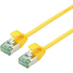 roline recycled material 21.45.3324 RJ45 síťové kabely, propojovací kabely CAT 6A U/FTP 1.50 m žlutá nestíněný, extrémně tenký , PVC plášť 1 ks