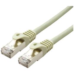 Value 21.99.0848 RJ45 síťové kabely, propojovací kabely CAT 6A S/FTP 70.00 m šedá dvoužilový stíněný, plný drát, samozhášecí 1 ks