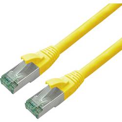 roline recycled material 21.45.3221 RJ45 síťové kabely, propojovací kabely CAT 6A S/FTP 1.00 m žlutá dvoužilový stíněný, dvoužilový stíněný, PVC plášť 1 ks
