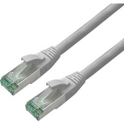 roline recycled material 21.45.3205 RJ45 síťové kabely, propojovací kabely CAT 6A S/FTP 5.00 m šedá dvoužilový stíněný, dvoužilový stíněný, PVC plášť 1 ks