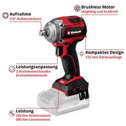 Einhell Professional TP-CW 18/350-C Li BL - Solo, 4510055 aku rázový utahovák, 350 Nm, 18 V, 2.5 Ah, Li-Ion