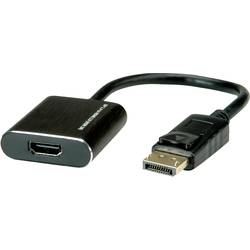 Roline DisplayPort / HDMI kabelový adaptér Konektor DisplayPort, Zásuvka HDMI-A 0.15 m černá 12.03.3164 Aktivní se zesílením signálu Kabel DisplayPort