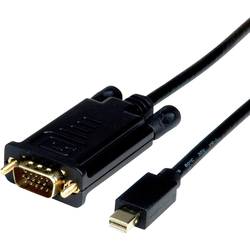 Roline Mini-DisplayPort / VGA kabelový adaptér Mini DisplayPort konektory, VGA pólové Zástrčka 1.00 m černá 11.04.5975 zablokovatelný Kabel DisplayPort