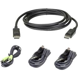 ATEN KVM kabel [1x zástrčka DisplayPort, USB 2.0 zástrčka A, jack zástrčka 3,5 mm - 1x USB 2.0 zásuvka B, jack zástrčka 3,5 mm, zástrčka DisplayPort] 3.00 m