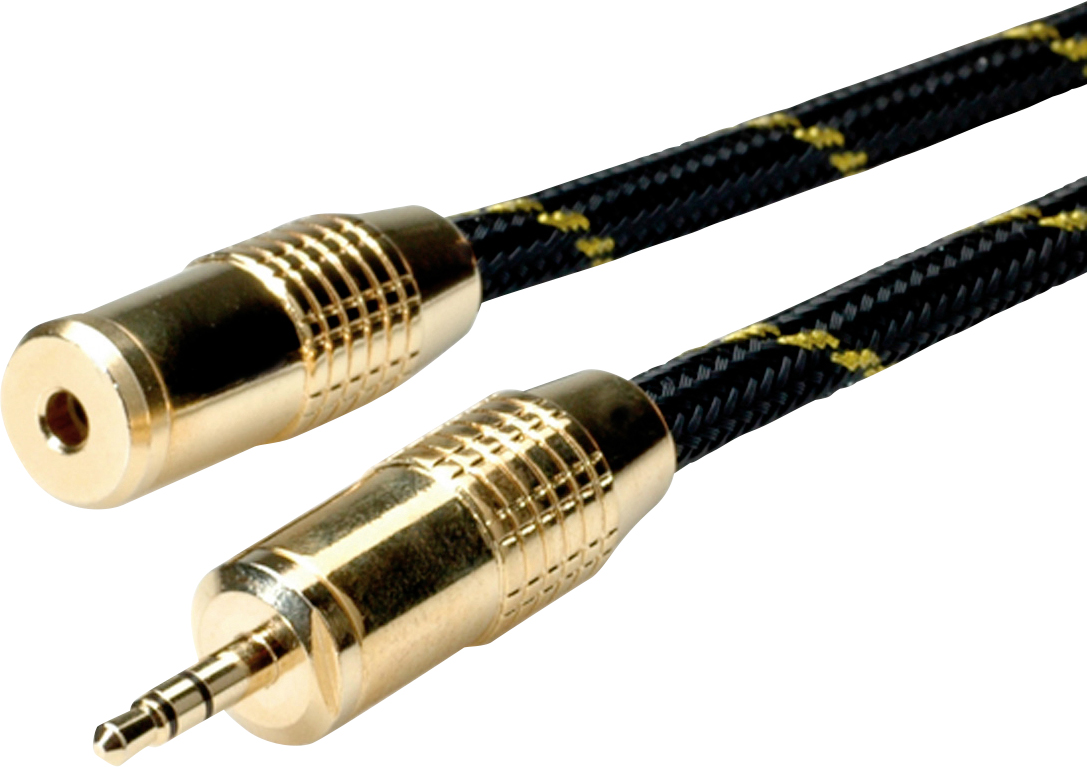 Roline 11.09.4759 jack audio kabel [1x jack zástrčka 3,5 mm - 1x jack zásuvka 3,5 mm] 10.00 m vícebarevná stíněný