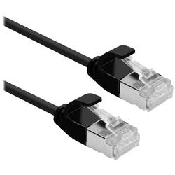 Roline 21.15.3354 RJ45 síťové kabely, propojovací kabely CAT 6A U/FTP 1.50 m černá nestíněný, bez halogenů, samozhášecí 1 ks