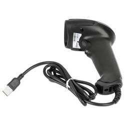 Manhattan 2D LED-Barcodescanner 320mm Scanreichweite integriertes 1,4m USB-A-Kabel schwarz skener 2D čárového kódu kabelové 1D, 2D LED černá ruční USB-A