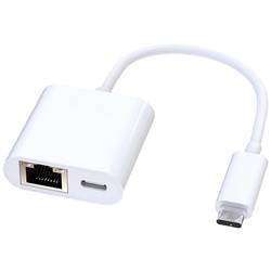 Roline USB 3.1 (Gen 2) konvertor [1x USB-C® zástrčka - 1x USB-C® zásuvka, RJ45 zásuvka] 0 mm