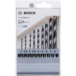Bosch Accessories 2607002826 PointTeQ HSS sada spirálových vrtáku do kovu 9dílná 2 mm, 3 mm, 4 mm, 5 mm, 6 mm DIN 338 šestihran 1 ks