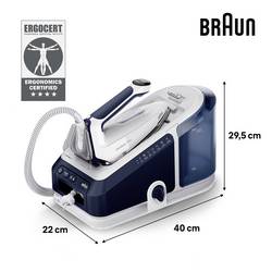 Braun IS 7282 BL 0128805001 parní žehlička stanice 2700 W modrá, bílá