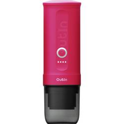 OutIn OTEM-01-CR Kávovar růžová pro cestování / přenosné, s tlakovým mechanizmem, s Li-Ion aku