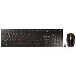 CHERRY JD-9100EU-2 bezdrátový, bezdrátový sada klávesnice a myše US anglická, QWERTY černá