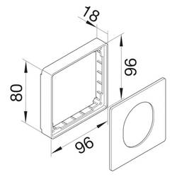Hager G33747035 Rám horná část (d x š) 97 mm x 80 mm 1 ks šedá