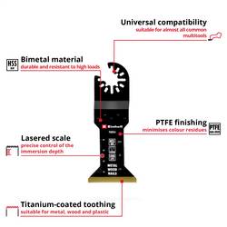Einhell 708054 Tauchsägeblatt BIM-TI, 45mm bimetalový ponorný pilový list 45 mm 1 ks