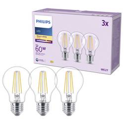 Philips 8721103047441 LED Energetická třída (EEK2021) E (A - G) E27 7 W = 60 W teplá bílá 3 ks