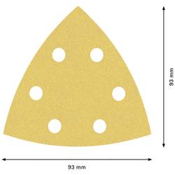 Bosch Accessories EXPERT C470 2608900930 brusný papír pro delta brusky s otvory Zrnitost 120 (d x š) 93 mm x 93 mm 50 ks