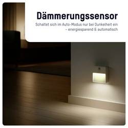 Ansmann Sensor-Nachtlicht NL5R wiederaufladbar 1600-0481 noční světlo s pohybovým senzorem kulatý LED teplá bílá bílá