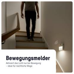 Ansmann Sensor-Nachtlicht NL5R wiederaufladbar 1600-0481 noční světlo s pohybovým senzorem kulatý LED teplá bílá bílá