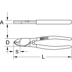 KS Tools 1180090 118.0090 štípací kleště na kabely