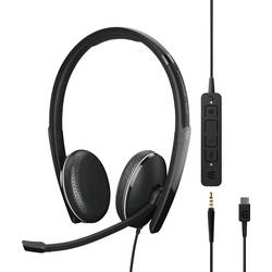 EPOS EPOS ADAPT 165T USB-C II - ADAPT 100 Series - Headset Headset otevřená (On Ear) kabelová stereo černá Potlačení hluku regulace hlasitosti, Vypnutí zvuku