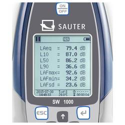 Sauter hlukoměr datový záznamník SW 1000 22 - 136 dB 0.003 kHz - 20 kHz RS-232, USB