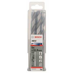 Bosch Accessories 2608585537 HSS kovový spirálový vrták 11.9 mm Celková délka 151 mm broušený DIN 338 válcová stopka 5 ks