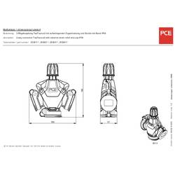 PC Electric 253811-sr 3násobná zásuvka guma 250 V červená IP54