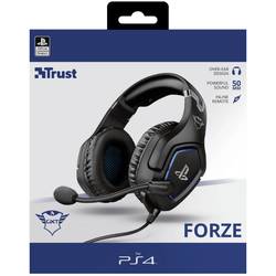 Trust GXT 488 FORZE Headset uzavřená (Over Ear) kabelová stereo černá Redukce šumu mikrofonu Vypnutí zvuku mikrofonu, regulace hlasitosti Gaming