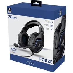 Trust GXT 488 FORZE Headset uzavřená (Over Ear) kabelová stereo černá Redukce šumu mikrofonu Vypnutí zvuku mikrofonu, regulace hlasitosti Gaming