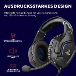 Trust GXT 488 FORZE Headset uzavřená (Over Ear) kabelová stereo černá Redukce šumu mikrofonu Vypnutí zvuku mikrofonu, regulace hlasitosti Gaming