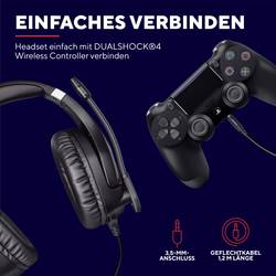 Trust GXT 488 FORZE Headset uzavřená (Over Ear) kabelová stereo černá Redukce šumu mikrofonu Vypnutí zvuku mikrofonu, regulace hlasitosti Gaming