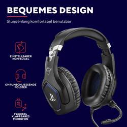 Trust GXT 488 FORZE Headset uzavřená (Over Ear) kabelová stereo černá Redukce šumu mikrofonu Vypnutí zvuku mikrofonu, regulace hlasitosti Gaming
