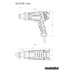 Metabo HG 20-600 horkovzdušná pistole 2000 W, 602066500